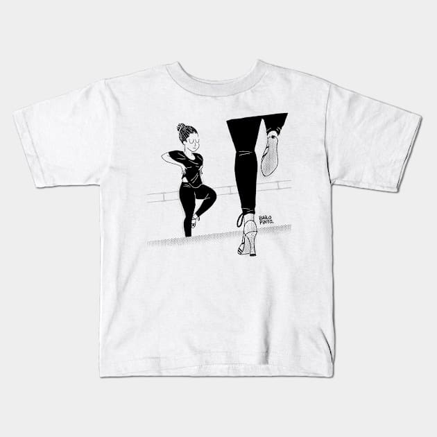 Woman dancing salsa Kids T-Shirt by bailopinto